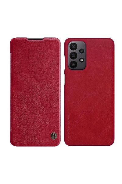 SOHO Husa Book Cover Compatibila cu Samsung Galaxy S23 Plus, Design Qin Pro Leather Case, Red