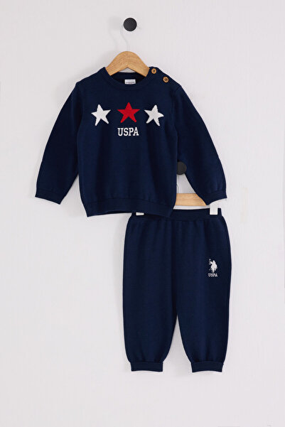 U.S. Polo Assn. طقم U.S. Polo Assn للأولاد الرضع، باللون الكحلي
