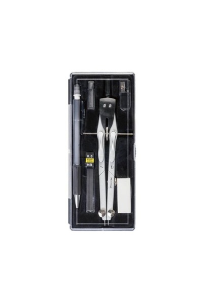 Bibilel Kids Set Compas reglabil cu creion mecanic si accesorii, Negru