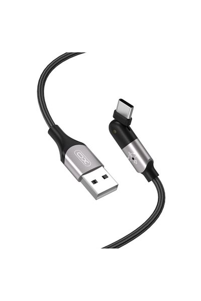 Bibilel Cablu cu conector Type-C rotativ 180 grade, USB la Type-C, 1.2 m lungime, Negru