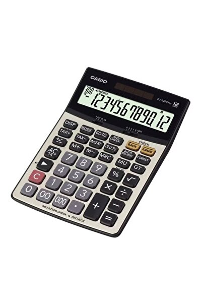 Casio آلة حاسبة أساسية مكونة من 12 رقمًا فضي/رمادي/أسود