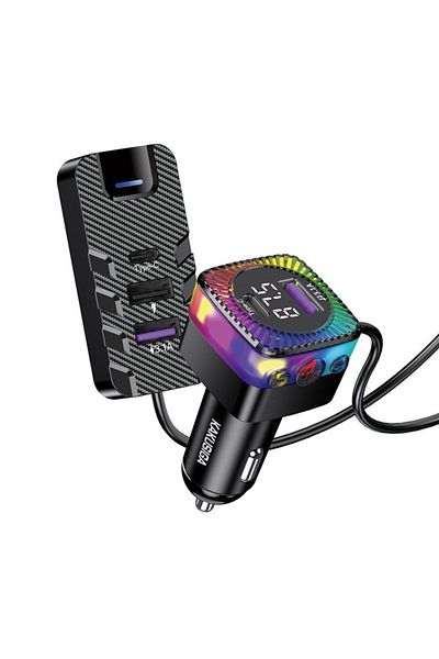 REDz Accessories Car Modulator Bluetooth 5.3, LED, KSC‑1069, Cable 1.5m, USB & Type-C
