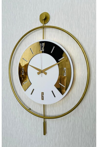 Pey Aksesuar 50x70 cm Metal PLEKSİ Ahşap Ve Işığın Muhteşem Uyumu Duvar Saati...