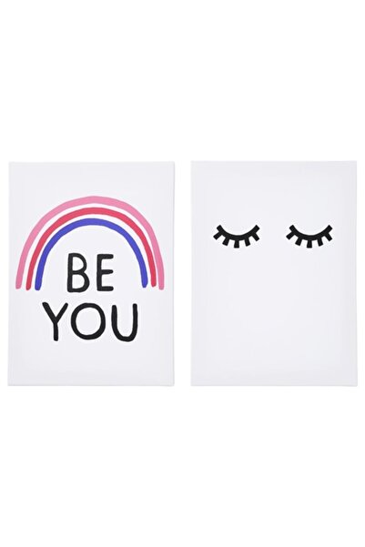 OEM Комплект за рисуване върху платно, Бъди себе си, две части, дървена рамка...