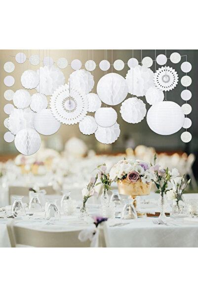 jijAcraft Set of 20 wedding decorations jijAcraft, paper, white