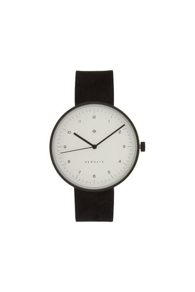 NEWGATE Drumline Analog Watch with Leather Strap, White Dial, 40mm