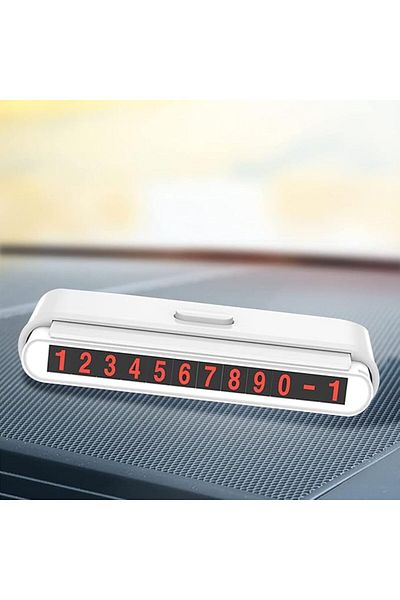 REDz Accessories License Plate Holder, KSC-265, Orange Digits, 8 Key Sets, White