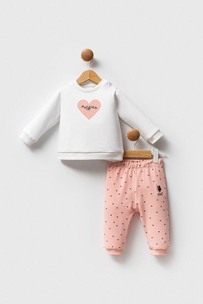 U.S. Polo Assn. U.S. Polo Assn Baby Girl White Baby Sets