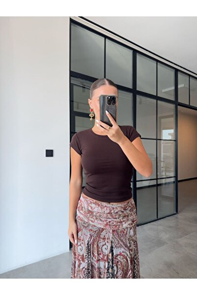 BB Bensu Buyruk TRIOC BAZIC MARO DIN BUMBAC CU Gâtul Căptușit