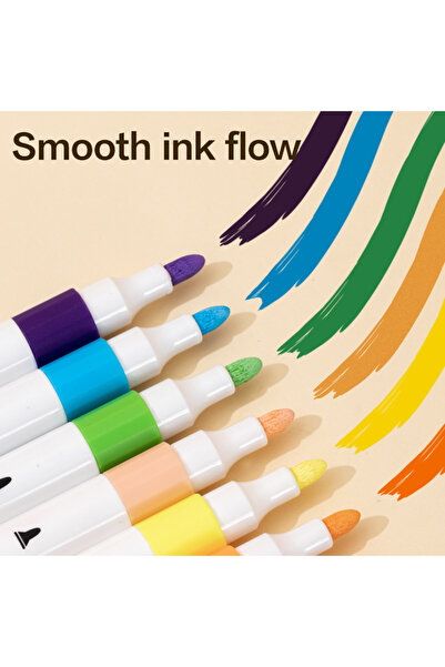 Deli EC191-48 Acrylic Marker Set – 48 Vibrant Colors, Single-Tip, Waterproof & Quick-Drying
