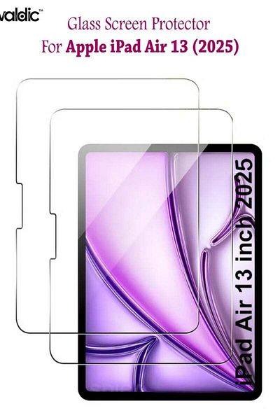 Generic 2 Pack Apple iPad Air 13 (2025) Tempered Glass Screen Protector Clear
