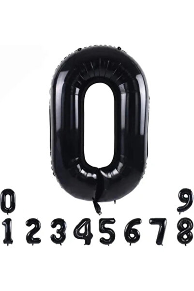 Baloncu Dükkanı بالون فويل أسود لعمر 0 سنة 34 بوصة (76-82 سم)