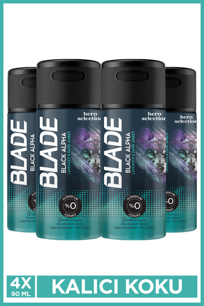 Blade Black Alpha Erkek Deodorant 4x90 Ml