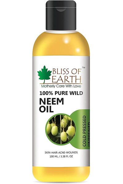 bliss of earth زيت النيم البري النقي 100%، أصفر، 100 مل