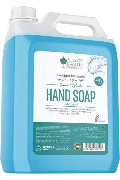 bliss of earth Antibacterial Hand Wash Refill, Ocean Splash, 5L