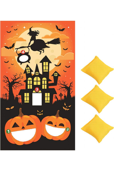 OEM Joc de aruncat pentru copii Katoom, 4 piese, textil/carton, multicolor