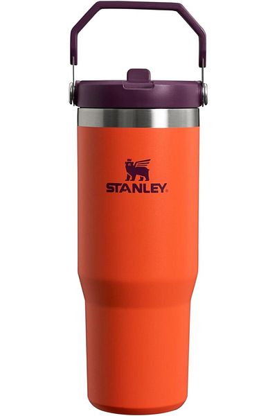 Stanley IceFlow Stainless Steel Tumbler Vacuum Insulated Water Bottle, Tigerlily Plum, 30 oz