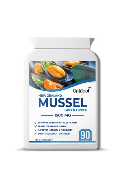 OptiTect New Zealand Green Lipped Mussel, 90 Capsules, Supports Joint & Cartilage Health