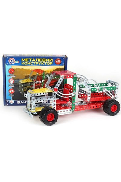 Technok Constructor Tehnok metal with bolts, nuts, and tools for truck making - 236 parts