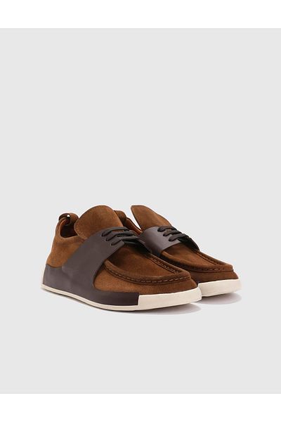 İLVİ Modric Genuine Suede Leather Men's Tan Oxford Shoes