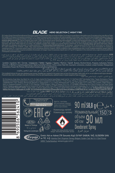 Blade Black Alpha & Night Fire Erkek Deodorant 4x90 Ml
