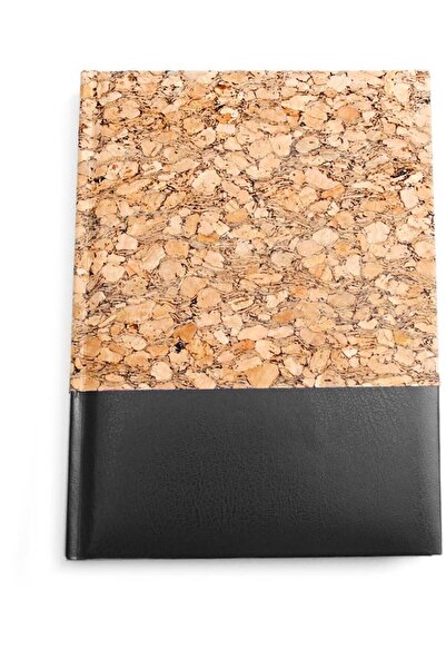 Arhi Design Agenda A5 nedatata cu coperti din pluta, neagra