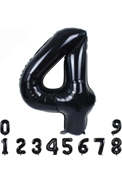 Baloncu Dükkanı بالون فويل أسود لعمر 4 سنوات 34 بوصة (76-82 سم)