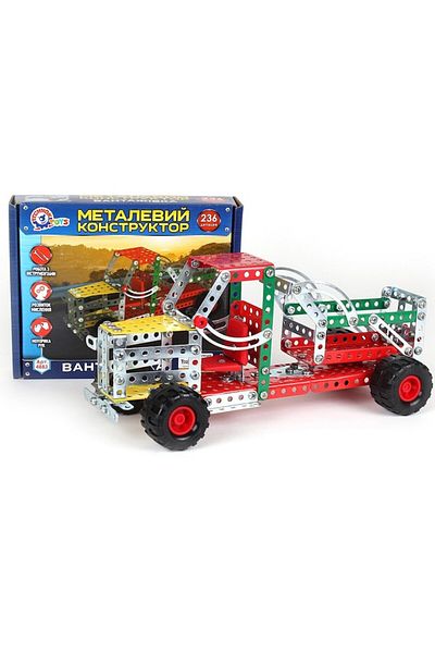 Technok Constructor Tehnok metal with bolts, nuts, and tools for truck making - 236 parts
