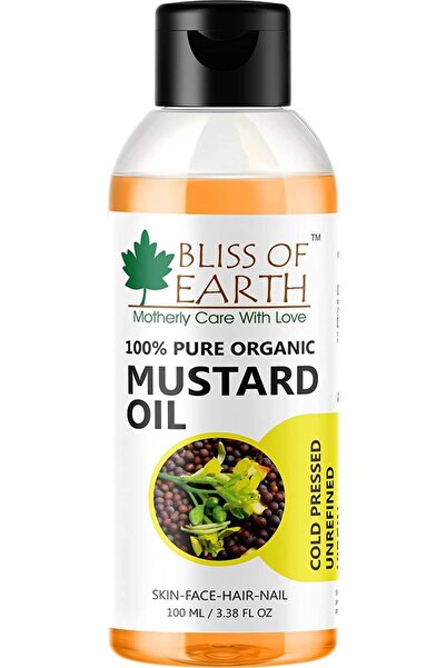 Bliss of Earth Pure Mustard Oil for Hair, 100ml | Deep Hair Nourishment & Tre...