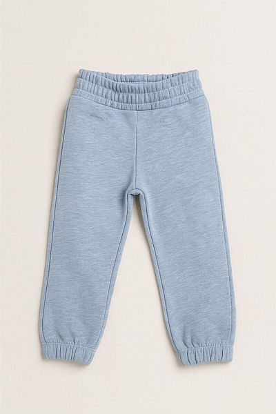LUESS Boy's 100% Cotton Sweatpants with Elastic Waist and Legs - Blue (3-4 Years 8-9 Years)