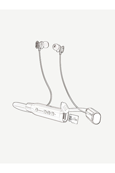 Linktech H987 SD Kart Çift Cihaz Bağlantılı Boyun Asklı Bluetooth Kulaklık - 70 Saat