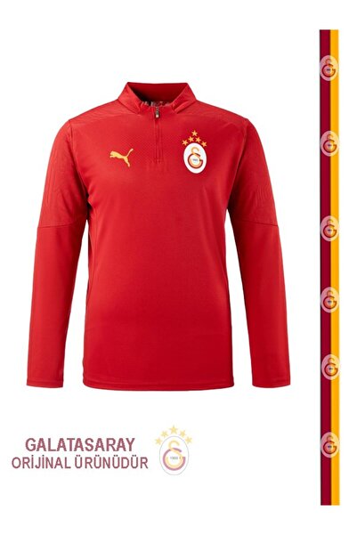 Galatasaray Puma Lisanslı A Takım Kırmızı Yarım Fermuarlı Antrenman Üst