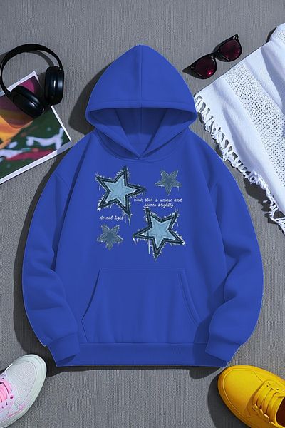 uyguntarz Unisex Eternal Light Printed Oversize Sweatshirt