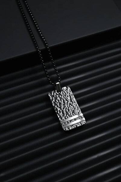 FERRO قلادة رجالية من الفولاذ الأسود FRJ10042-G مع ضمان لمدة عامين لا تسبب ال...