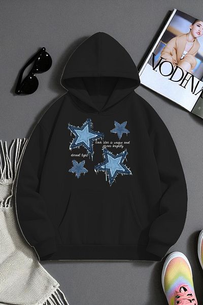 uyguntarz Unisex Eternal Light Printed Oversize Sweatshirt