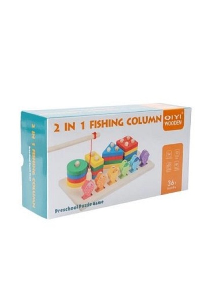 rexa لعبة صيد مغناطيسية ثلاثية الأبعاد ومطابقة الأشكال الخشبية للأطفال 2 في 1