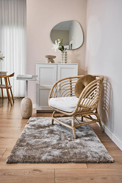 Apex Halı Pudra Peluş Dokulu Kaydırmaz Dekoratif Halı