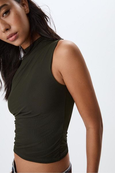 Stradivarius Gathered tulle T-shirt