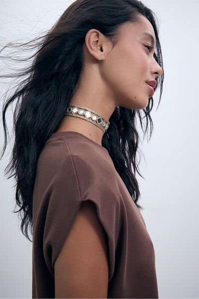 Stradivarius Mini choker with mirrors
