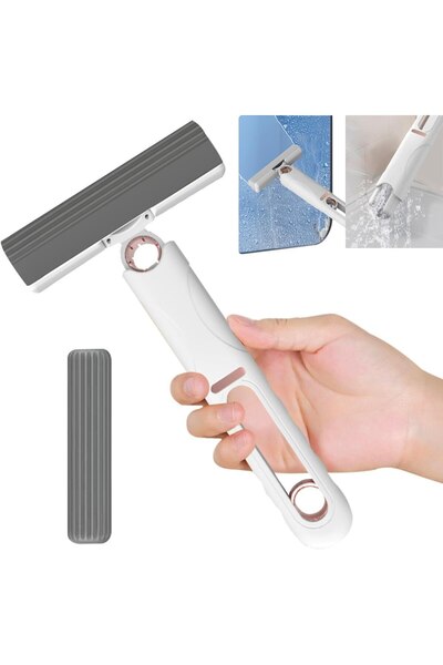 SOHO Mini Mop de Mana cu Sistem de Stoarcere pentru Multisuprafete si Geamuri, Alb