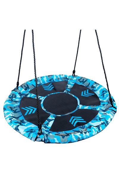 SERSIMO Camouflage nest swing 100cm, adjustable height, 150 kg, Blue Black