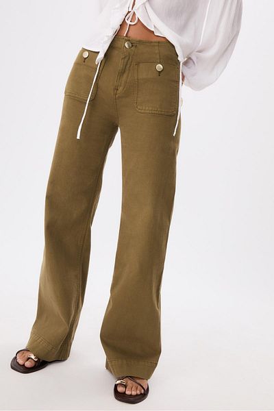 Stradivarius D77 Minimalist trousers with pockets
