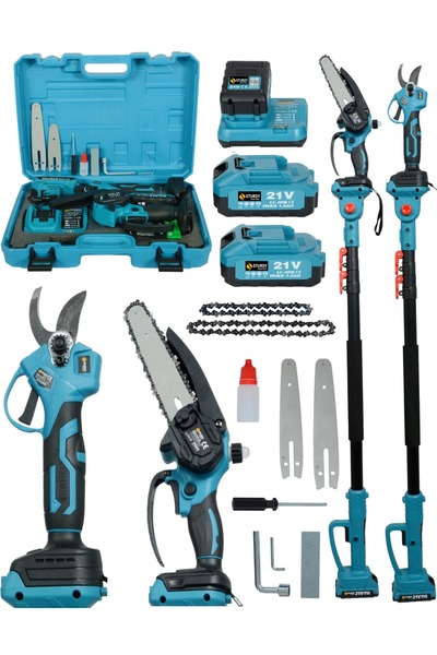 Sturdy Çift Akülü 2'Li Set Dal Budama Testeresi & Dal Budama Makası & 2.5 M T...