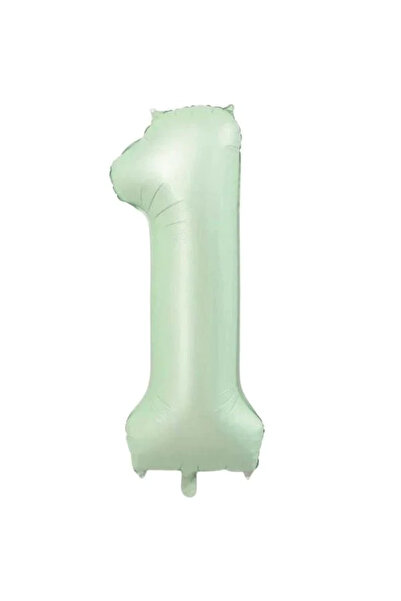 Baloncu Dükkanı بالون فويل أخضر مائي عمره سنة واحدة مقاس 34 بوصة (76-82 سم)