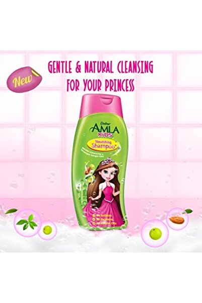 Dabur Amla Kids Shampoo 500ml | With Amla, Almond & Henna | Gentle, Strong Hair | Sulfate-Free