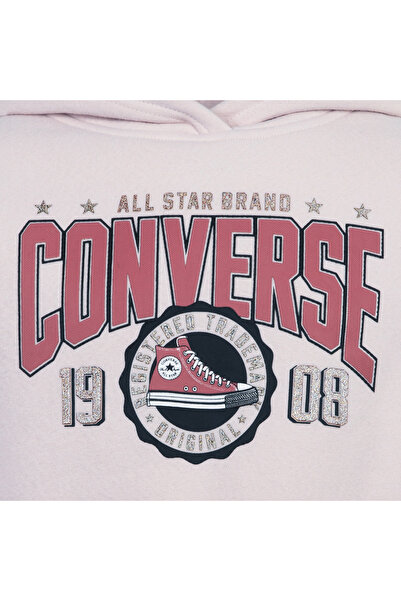 Converse Boxy Çocuk Pembe Hoodie