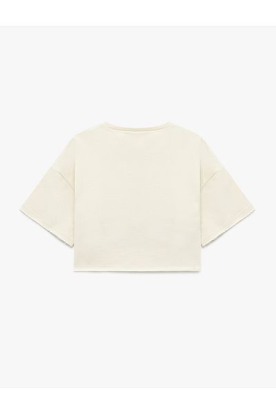 Koton Printed Short Sleeve Crew Neck Cotton T-Shirt