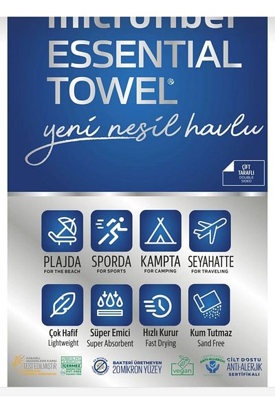 Elmas Dizayn 80X150 cm Bathroom&Beach&Sport Towel Water Absorbent Sand Holding Goztepe