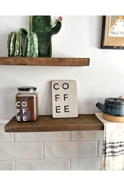 Atölye Merdiven Coffee Kahve Köşesi Beton Dekoratif Tablet Kahve Köşesi Duvar Panosu