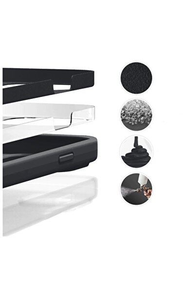 bestcase Husă premium din silicon pentru Apple iPhone 16 Pro, neagră